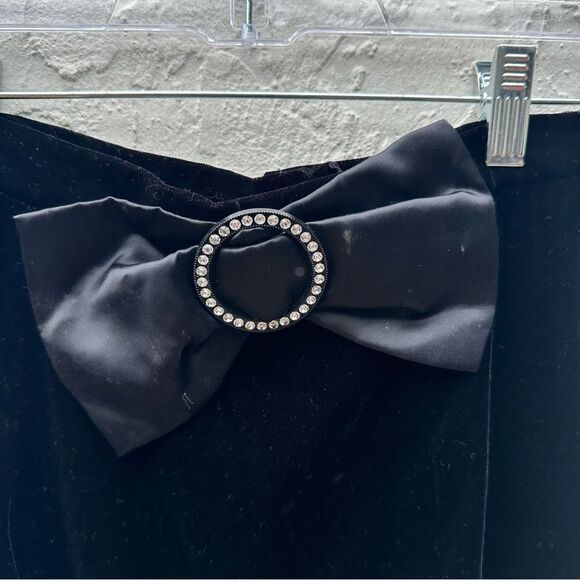 JESSICA MCLINTOCK GUNNE SAX Skirt Size 7/8 Vintage Long Maxi Velvet Bow - Picture 4 of 16